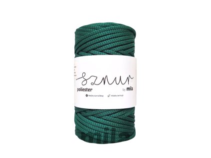 Sznurek poliestrowy by Mila 5mm plaski, 100m, 12 gleboka zielen Photoroom