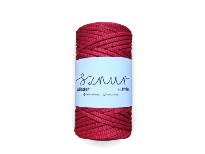 Polyesterová šňůra 3mm/200m - Karmínově červená