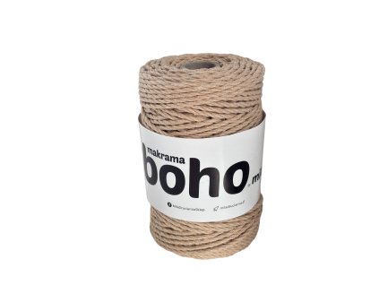 Makrama BOHO 3ply 4mm/100m - Karamelová