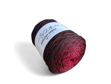 Polyesterová šňůra 3mm/300m -  TMAVÁ ČOKOLÁDA/BORDO OM34