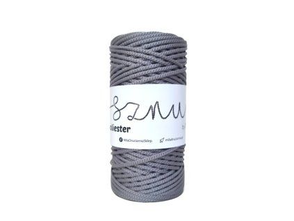 Polyesterová šňůra 3mm/100m - POPELAVÁ