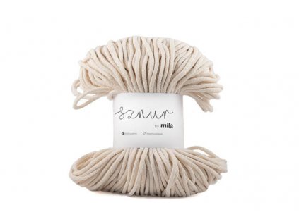 Bavlněná šňůra MILA 3mm - Ecru/Přírodní/P08
