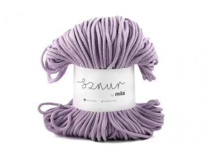 Bavlněná šňůra MILA 3mm - Levandulová/P68