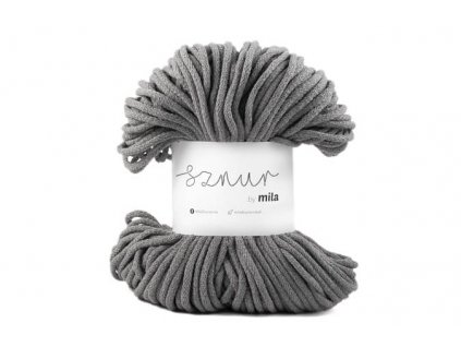 Bavlněná šňůra MILA 3mm - Šedá tmavá/P04