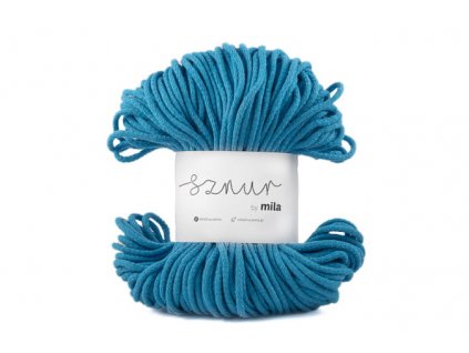 Bavlněná šňůra MILA 3mm - Tyrkysová/P65