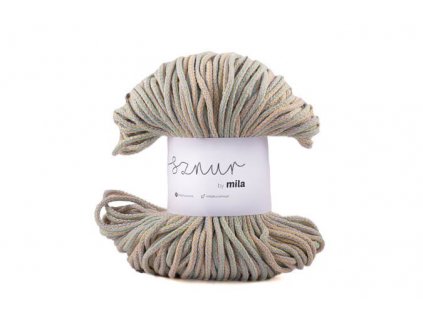 Bavlněná šňůra MILA RAINBOW 5mm - Multicolor pastel/PM114