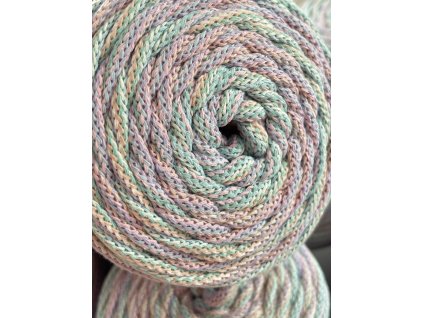 Bavlněná šňůra PREMIUM COTTON 5mm/100m - MIX Pastelová/PCM118