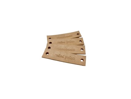 Cedulka kožená 60x15mm - Přírodní