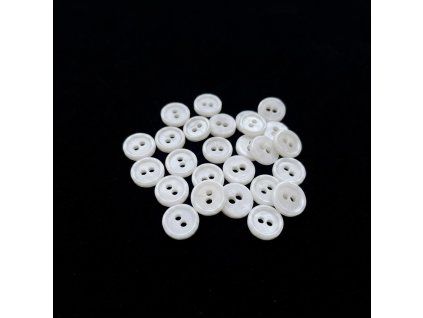 Knoflík plastový BÍLÝ 10mm