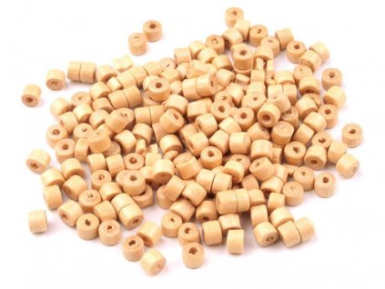 Korálek dřevěný 3x4mm  - 50ks