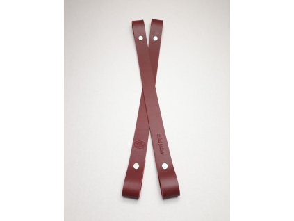 Kožený popruh 2.jakost- DO VYPRODÁNÍ ZÁSOB - Bordová, 60cm