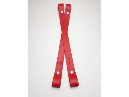 Kožený popruh 2.jakost- DO VYPRODÁNÍ ZÁSOB - Červená, 20cm