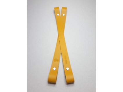 Kožený popruh 2.jakost- DO VYPRODÁNÍ ZÁSOB - Okrová, 60cm