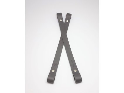 Kožený popruh 2.jakost- DO VYPRODÁNÍ ZÁSOB - Šedá, 40cm