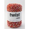 Šňůra TWIST MILA 3mm - MIX červenooranžová