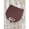 Klopa Crossbody HNĚDÁ 11,8x12cm/zapínání záklopné ovalné