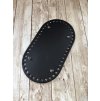 Kožené dno ČERNÉ 22x12cm s nožičkami/KABELKA/H