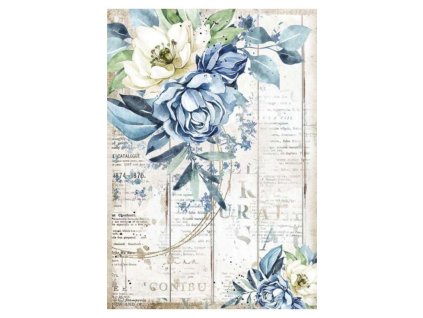 Rýžový papír Modrá růže