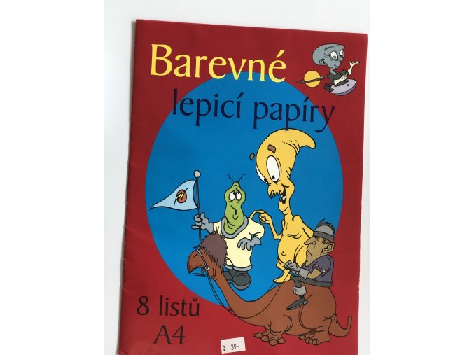 Barevné lepicí papíry A4 lepících - 8 listů STEPA