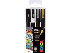 Sada akrylových fixů Uni Posca 1,8 2,5mm 4ks metalické