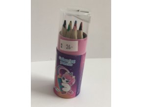Pastelky 12 barev s ořezávátkem, fialový obal