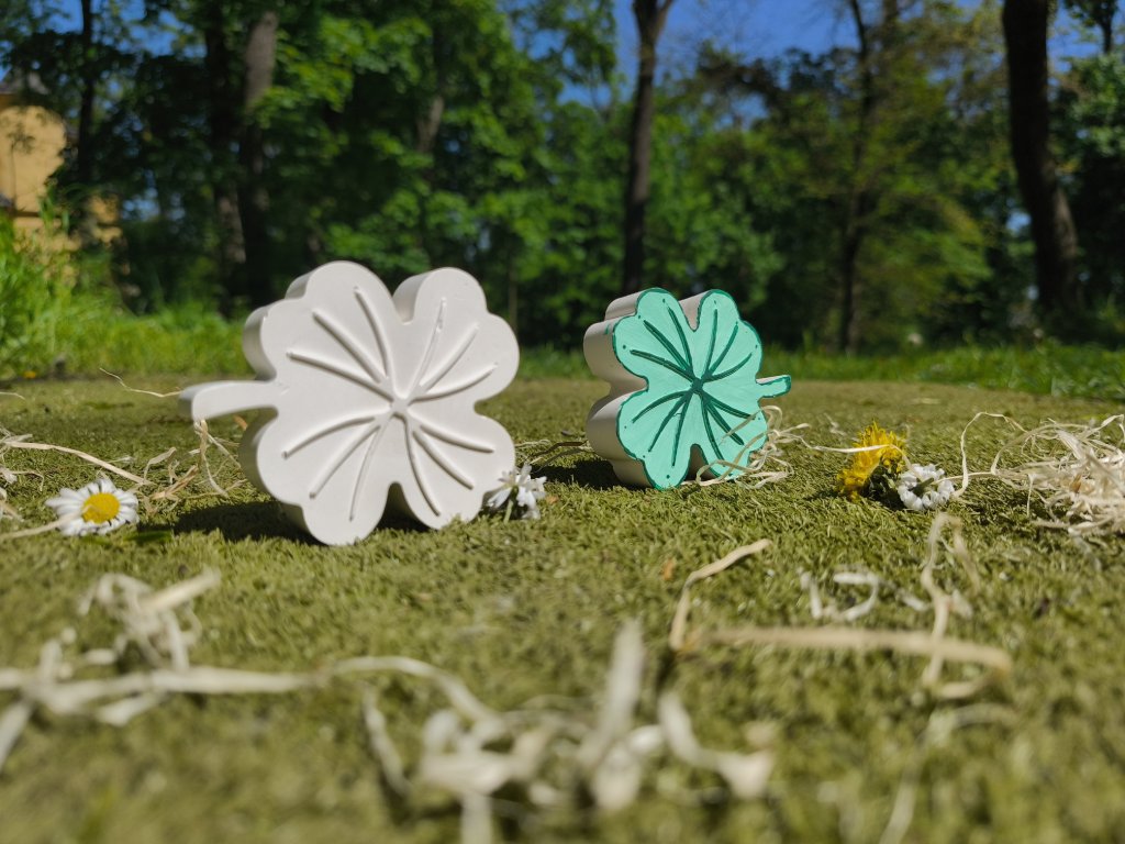 3D omalovánka - Čtyřlístek - nemalovaný