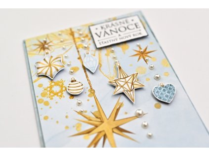 Vánoční ozdoby v modré