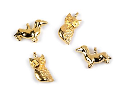 Přívěsek pes, sova 3D