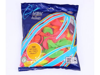 Balónek naf. párty neon AF70 pr. 18cm party mix