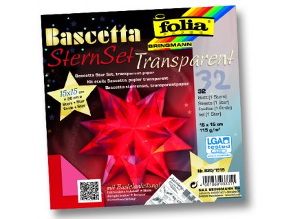 Origami hvězda Bascetta - 32 listů - 20 x 20 cm - 115g/m2