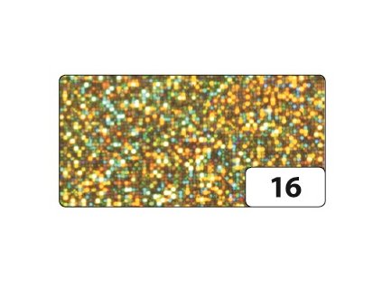 Holografická folie - samolepící - 1 role - 40 cm x 5 m - zlaté tečky