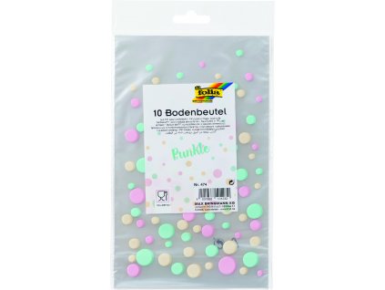 Sáčky z PP - potisk pastelové puntíky - 145 x 235 mm