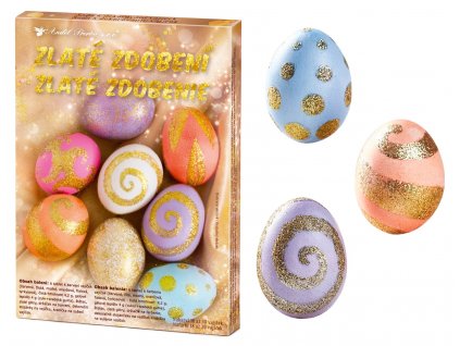 Sada k dekorování vyfouknutých vajíček - zlaté zdobení