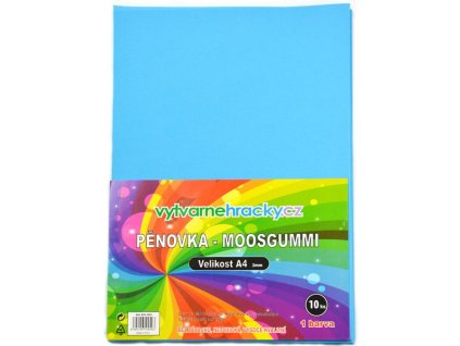 Pěnovka- světle modrá, 10 ks, A4 - cca 2 mm