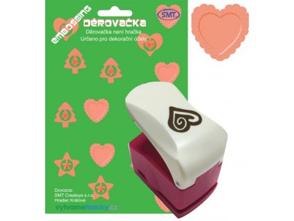 Děrovačka embosované 45 mm - srdce