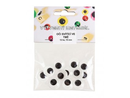 Oči svítící ve tmě -12 ks, 15 mm
