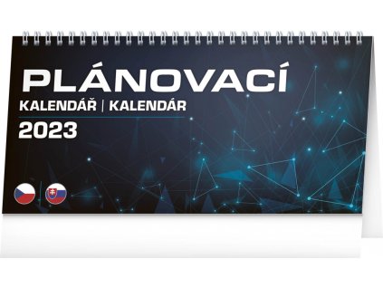 Stolní kalendář Plánovací CZ/SK 2023, 25 × 12,5 cm