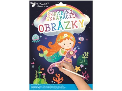 Škrábací obrázky 2 archy - Mořská panna - 6622