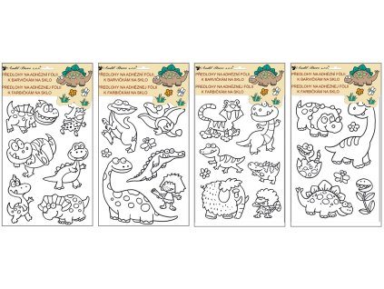 Předlohy s vyvýšenou konturou 30 x 21 cm, dino