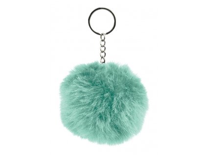 BAAGL Tyrkysová pom pom klíčenka