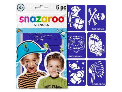 Snazaroo šablony na obličejové barvy 6ks modré