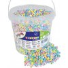 Zažehlovací korálky- 10 000 ks korálků- kbelík, pastelový mix