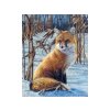 Malování podle čísel - LIŠKA VE SNĚHU bez rámu 40 x 50 cm