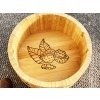 229 4 rucne vypalovana malovana bambusova miska na orisky s louskackem