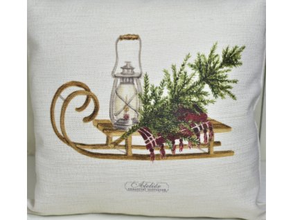 Povlak na polštář 40x40 cm "Sáňky"