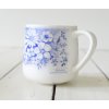 Hrnek porcelánový buclák - modré květy