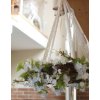 Jarní závěsný věnec - bílý, větší