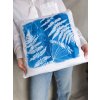 Kyanotypie - tisk na papír a textil - povlak na polštářek