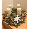 Zlatobílý adventní věnec