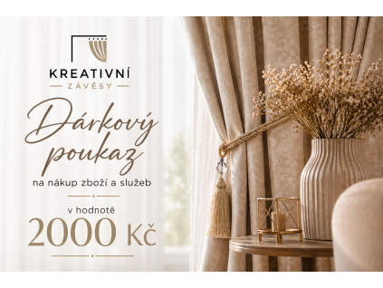 Dárkový poukaz v hodnotě 2.000 Kč